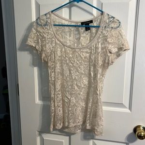 Medium off white WHBM sheer t shirt
